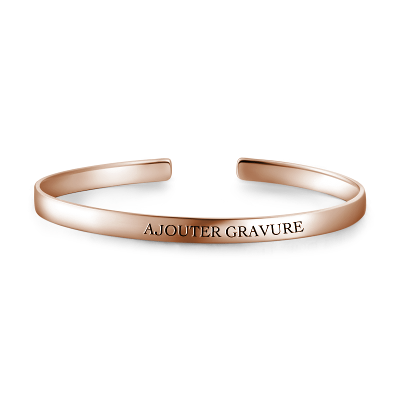 Engraved Bangle Rose Gold Plated