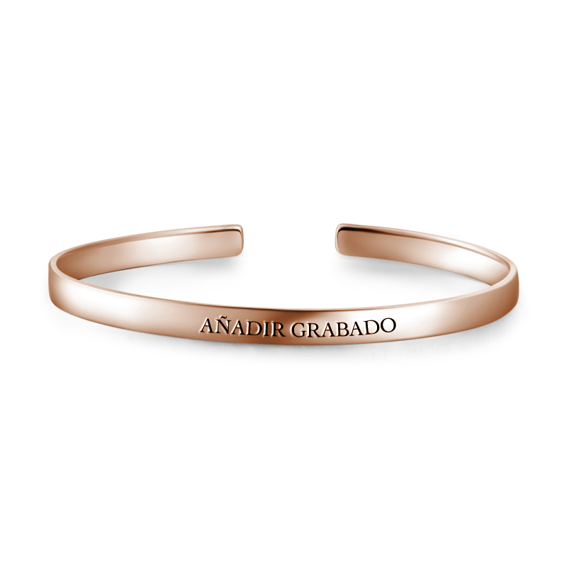 Engraved Bangle Rose Gold Plated