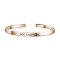 Engraved Bangle Rose Gold Plated