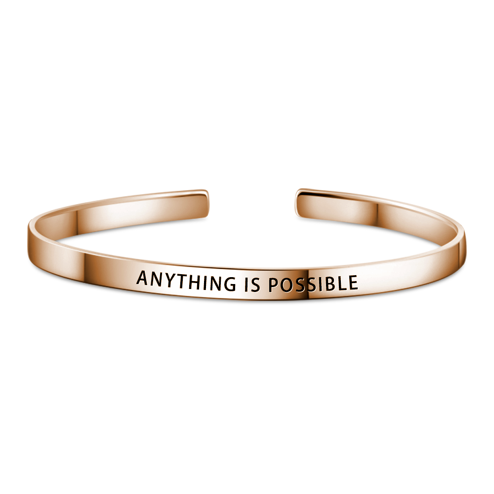 Anything Is Possible Bangle Rose Gold Plated Copper