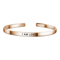 I Am Loved Bangle Rose Gold Plated Copper