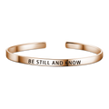 Be Still And Know Bangle Rose Gold Plated Copper