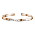 One Day At A Time Bangle Rose Gold Plated Copper
