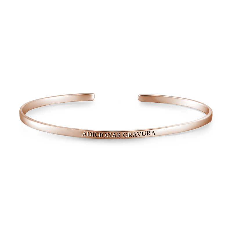 Engraved Bangle Rose Gold Plated