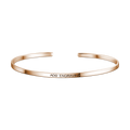 Engraved Bangle Rose Gold Plated