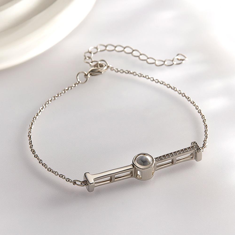Custom Photo Projection Bracelet Anniversary Simple Couple Gifts