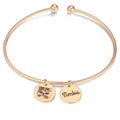 Photo Engraved Bracelet, Personalized Pet Portrait Bracelet Rose Gold Plated - Rose Gold