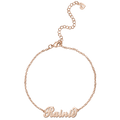 Children's Name Anklet Rose Gold Plated - Length Adjustable