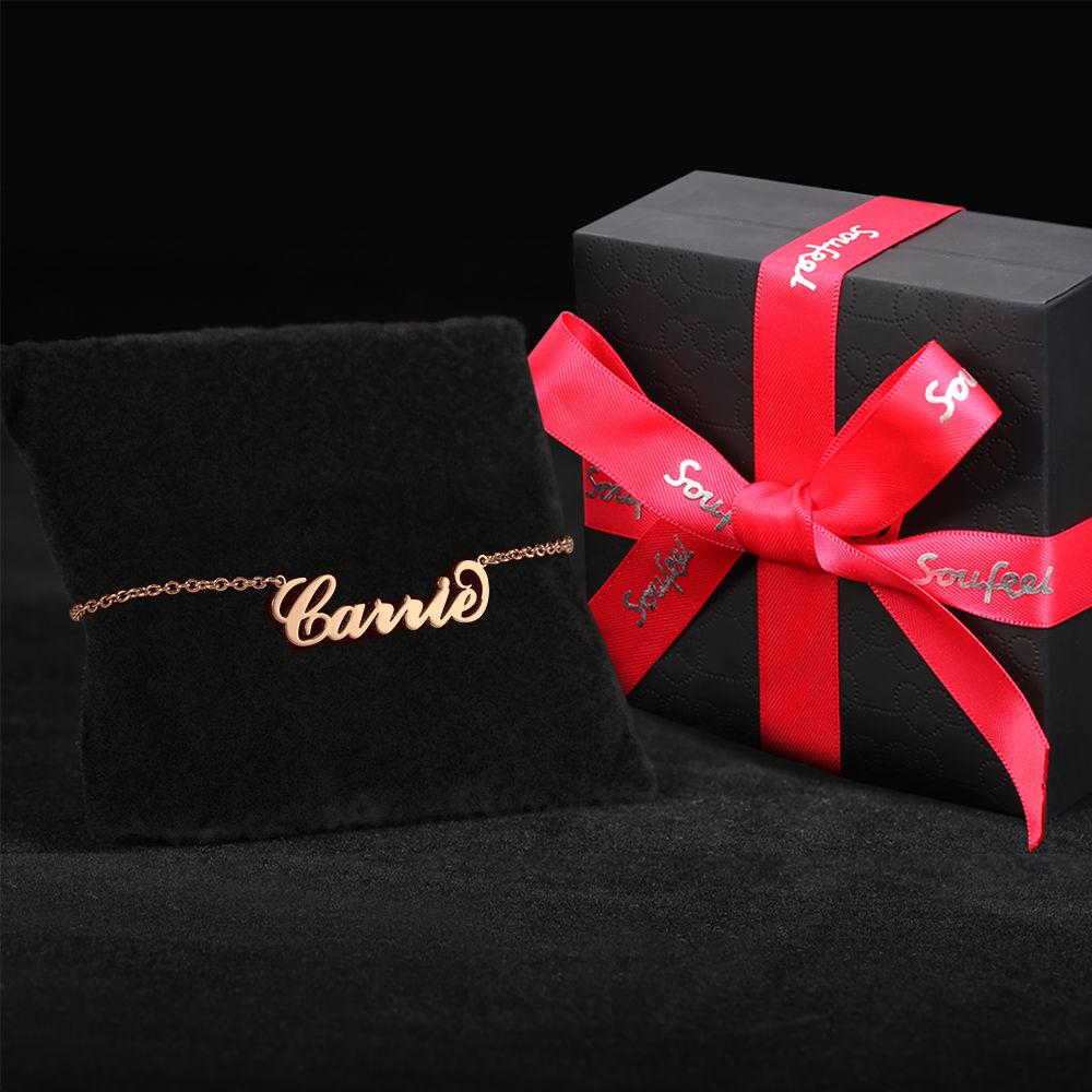 Custom Name Anklet, Personalized Jewelry Rose Gold Plated - Rose Gold