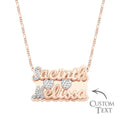 Personalized Two Lines Name Necklace Hip Hop Metal Jewelry Necklace Gifts for Men