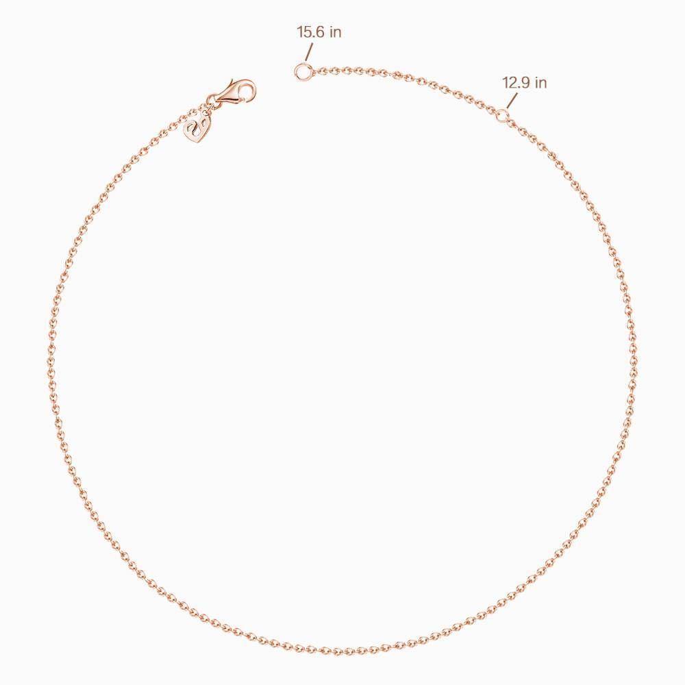Children's Engraved Bar Necklace Rose Gold Plated