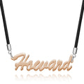 Personalized Men's Name Necklace, Boyfriend Gift Rose Gold Plated