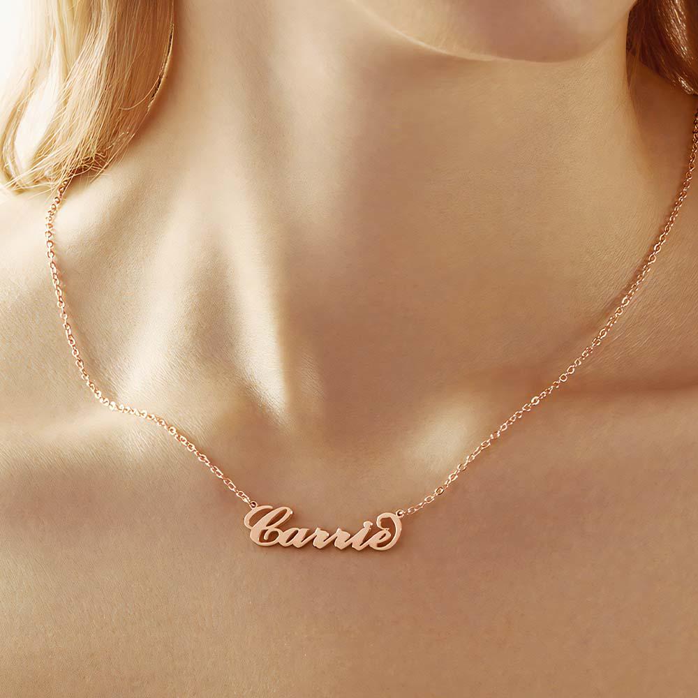 Name Necklace Rose Gold Plated