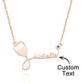 Custom Engraved Birthstone Necklace Stethoscope Gifts
