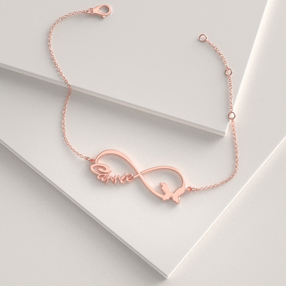 Custom Infinity Name Bracelet Gift For Female