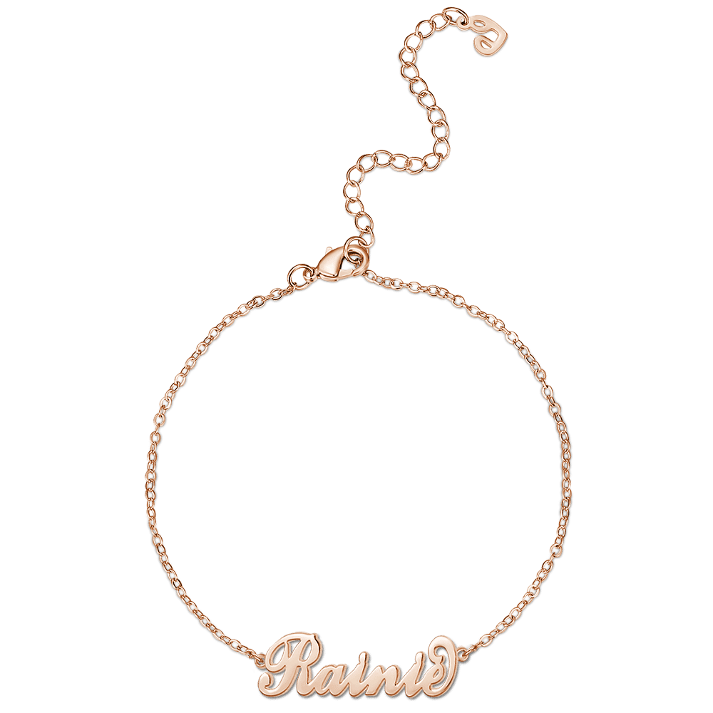 Children's Name Bracelet Rose Gold Plated - Length Adjustable