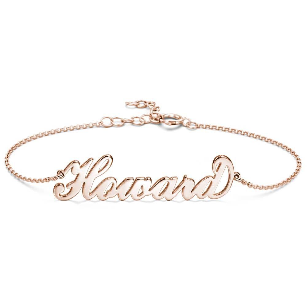 Personalized Name Bracelet, Any Name Bracelet 14k Gold Plated - Golden
