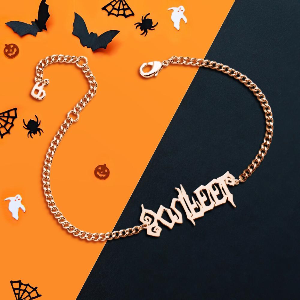 Name Bracelet Custom Bracelet Gifts Rose Gold Plated Silver
