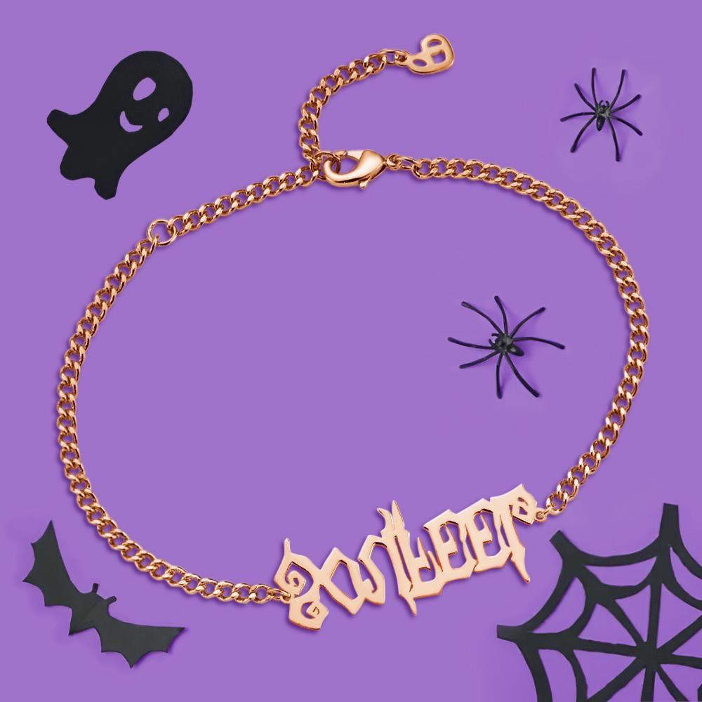 Name Bracelet Custom Bracelet Gifts Rose Gold Plated Silver