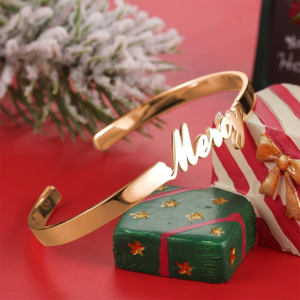 Name Bracelet Simple Style Rose Gold Plated