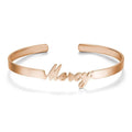 Name Bracelet Simple Style Rose Gold Plated