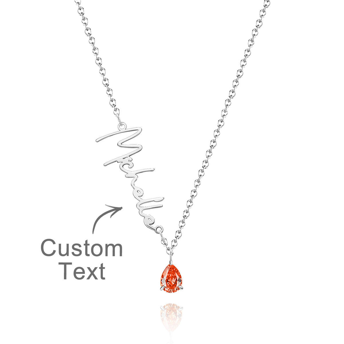 Birthstone Name Necklace Handmade Alexandrite Birthstone Gifts For Girlfriend Personalized Necklace Birthstone Jewelry