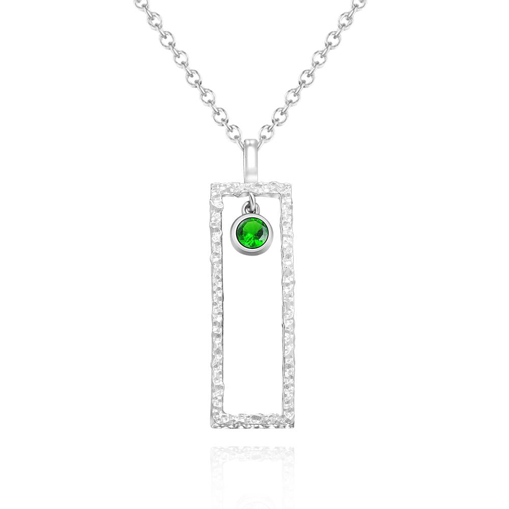 Custom Birthstone Necklace Modern Bar Unique Memorable Gifts