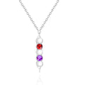 Peas in a Pod Birthstone Necklace Stylish Pendant Gifts for Her