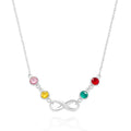 Custom Birthstone Necklace Infinity Symbol Simple Gifts
