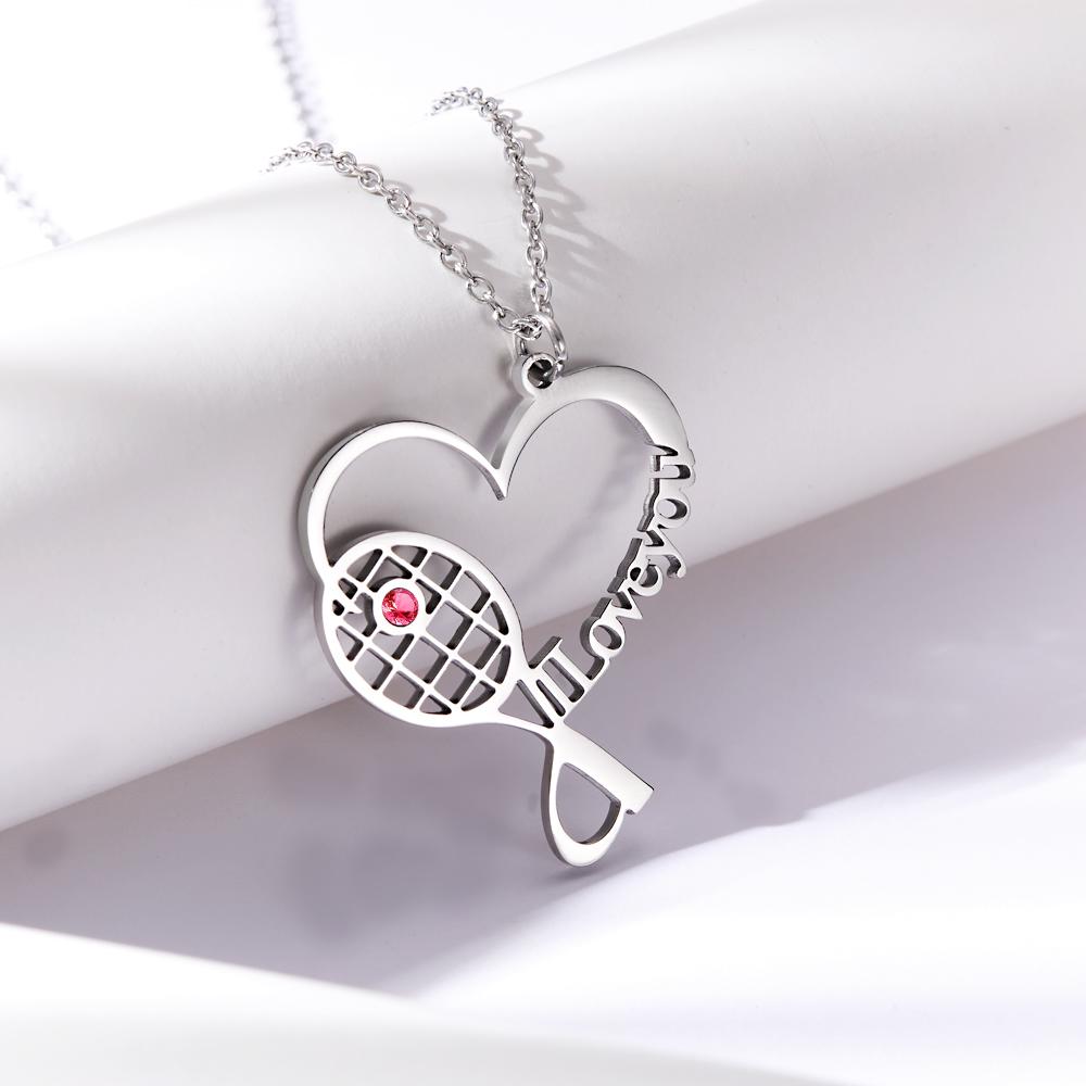 Custom Birthstone Engraved Necklace Tennis Creative Name Gifts