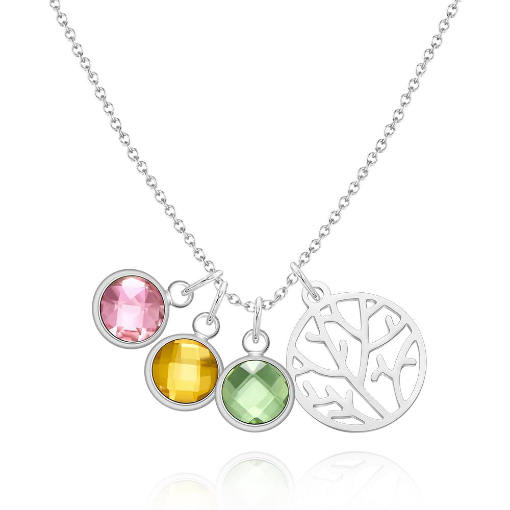 Custom Birthstone Necklace Family Tree Creative Gifts