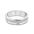 Personalized Birthstones Ring with Engraved Text Family Ring Jewelry Birthday Gift for Mom Grandma