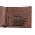 Men's Bifold Wallet Engraved Wallet Family Gift For Son For Husband