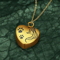 Custom Urn NecklacePhoto Necklace Cremation - Gold Plated