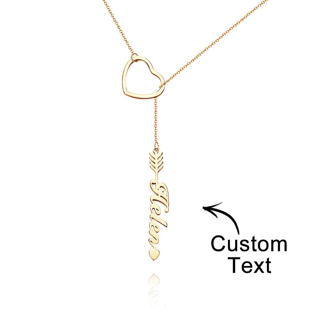 "Out Of Love" Personalized Name Necklace With Heart Perfect Gift for Birthdays Weddings
