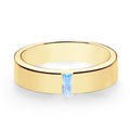 Custom Baguette Birthstone Ring 18k Gold Plated Personalized Family Ring Gift For Her