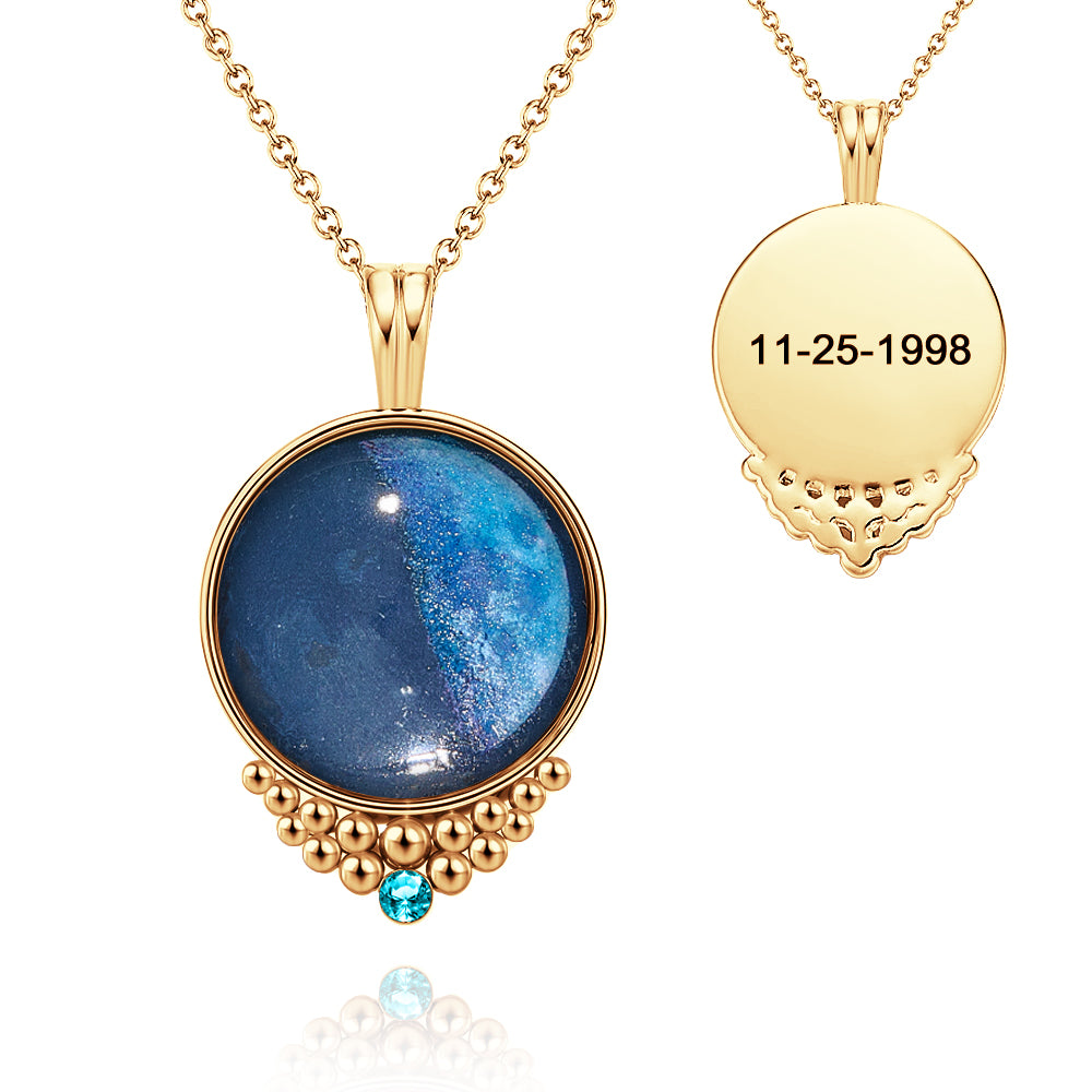 Custom Classic Birthstone Necklace Gift For Her