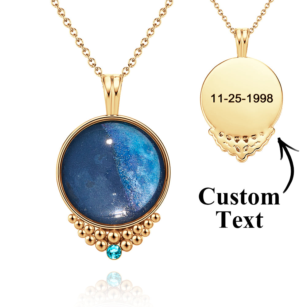 Custom Classic Birthstone Necklace Gift For Her