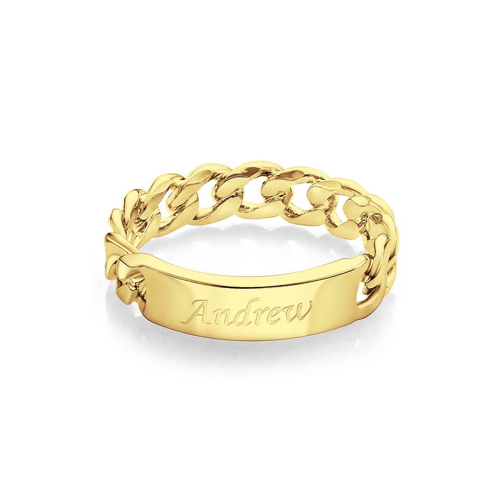 Men's Personalized Ring Custom Message Ring  the Best Gift for Lover