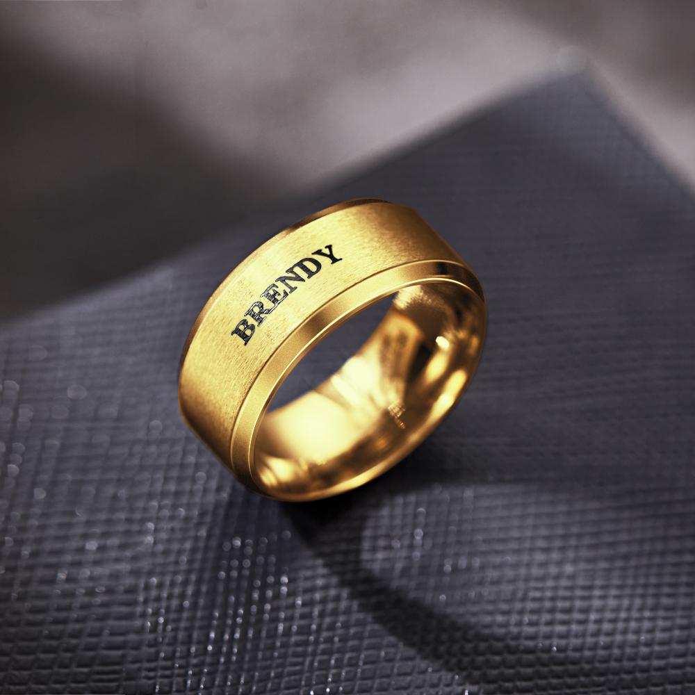 Personalized Name Ring Custom Engagement Ring Men's Personalized Ring