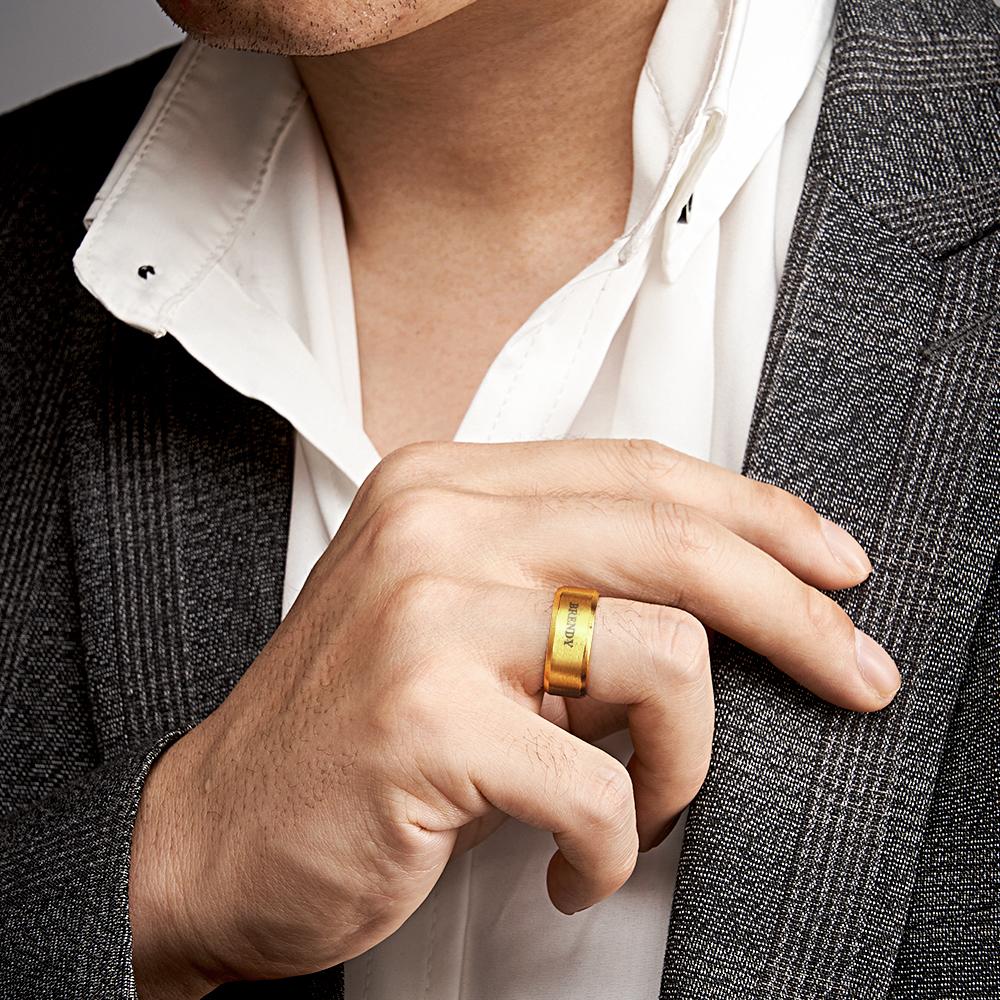 Personalized Name Ring Custom Engagement Ring Men's Personalized Ring