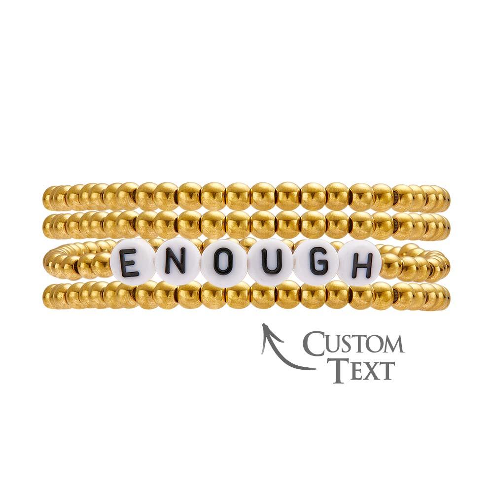 Custom Name Bead Bracelet Stack Bohemia Style Gift for Her