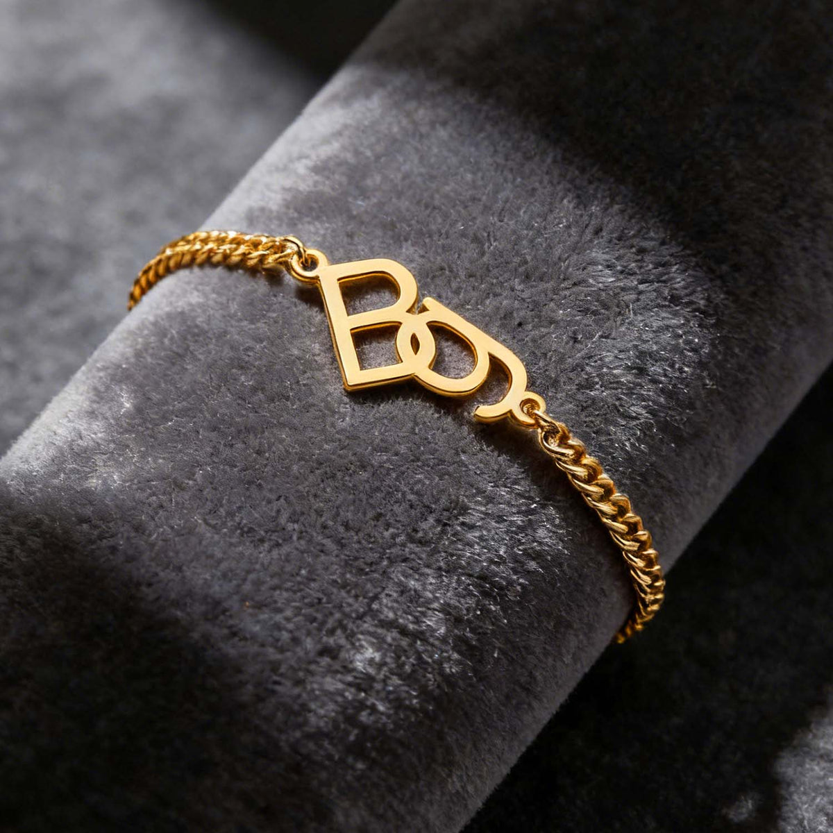 Custom Two Initial Interlocking Bracelet Customized Jewelry Bracelet Christmas Gift
