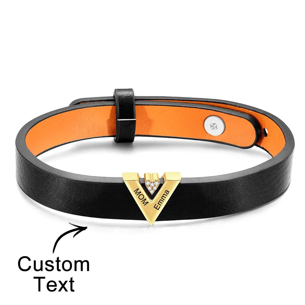 Custom Engraved Bracelet Simple Fashion Advanced Father's Day Gifts For Dad