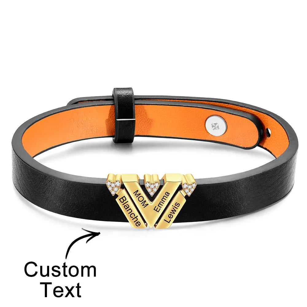 Custom Engraved Bracelet Simple Fashion Advanced Father's Day Gifts For Dad