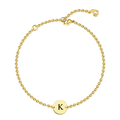 Initial Engraved Bracelet 14k Gold Plated