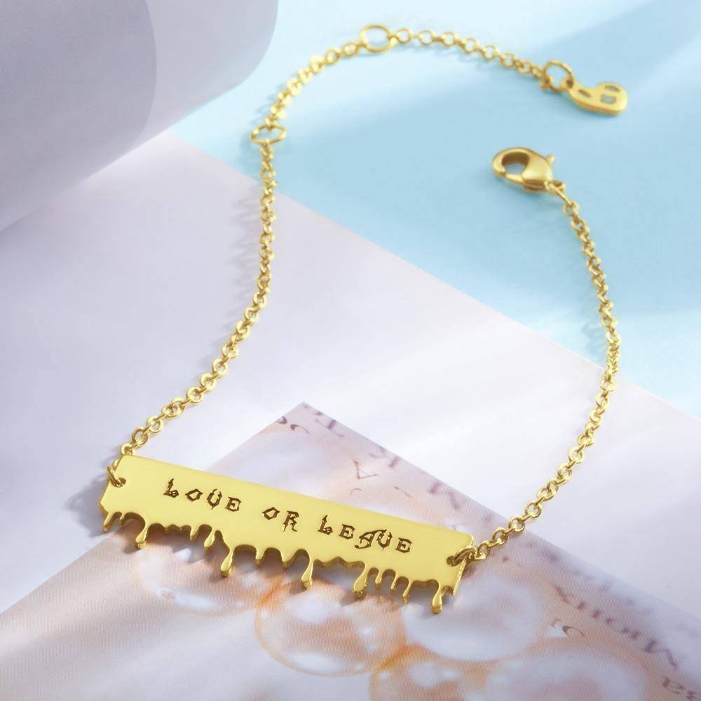 Custom  Bracelet  Name Bracelet Gifts for Girlfriend 14k Gold Plated