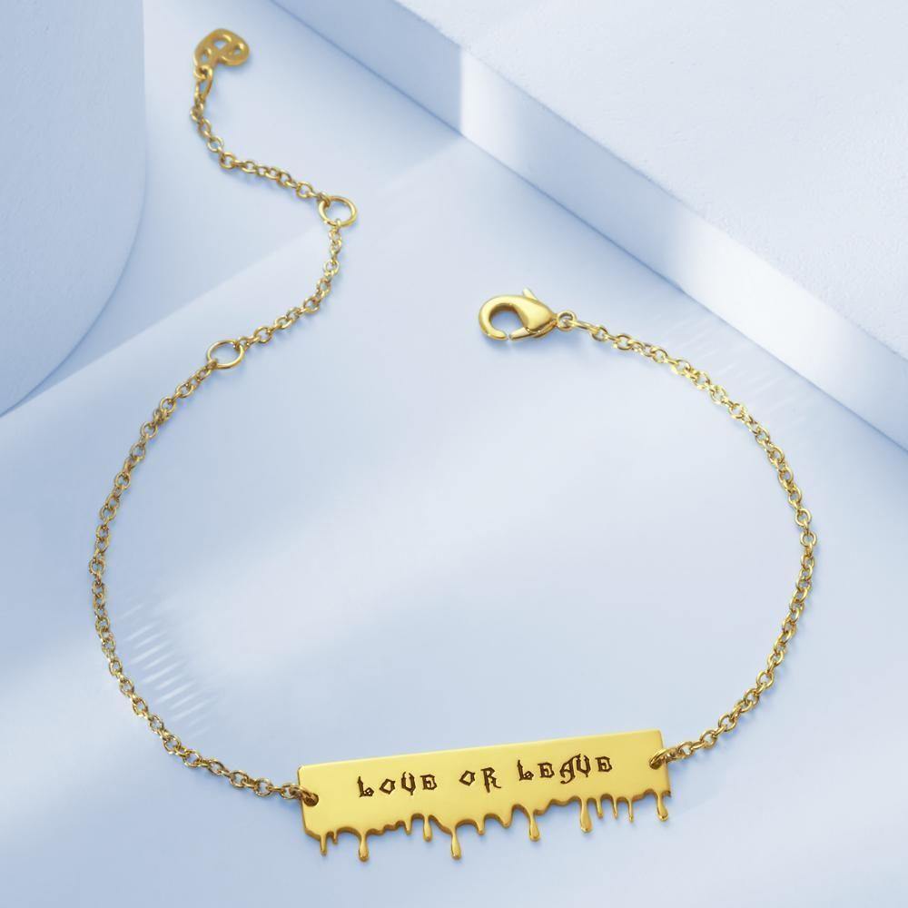 Name Bracelet Gifts for Girlfriend 14k Gold Plated