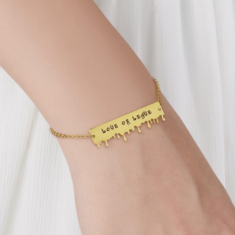 Custom  Bracelet  Name Bracelet Gifts for Girlfriend 14k Gold Plated