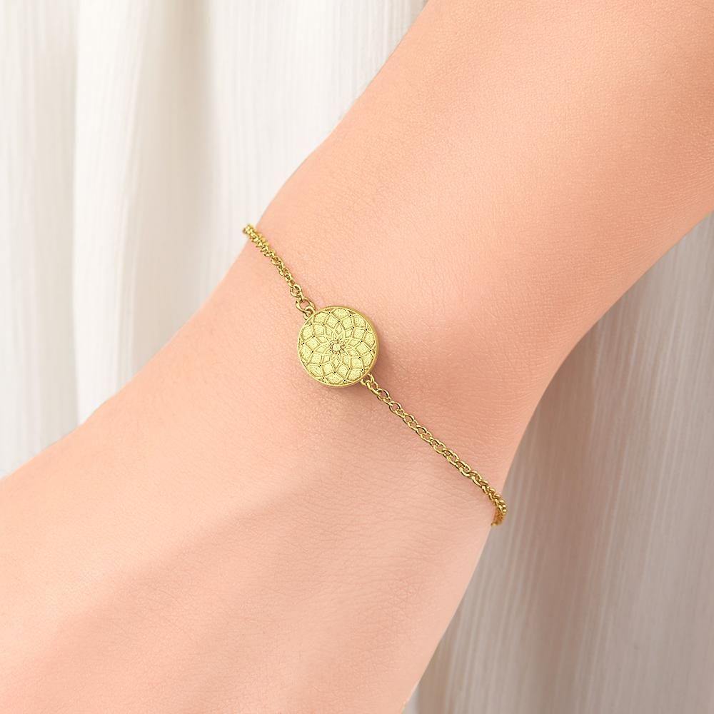 Name Bracelet Dream Catcher Bracelet Wishing Dream Good Luck Bracelet 14k Gold Plated